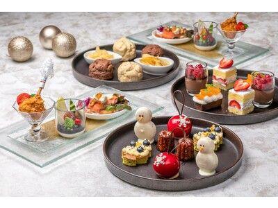 新横浜プリンスホテル　雪だるまのマカロンやオーナメントをイメージしたムースなど！“Bright Christmas”をテーマにした華やかなクリスマスアフタヌーンティーを販売
