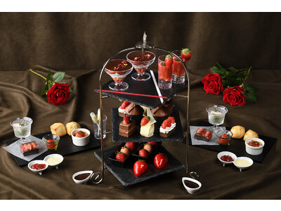 【新宿プリンスホテル】「レッド・ブラック・ホワイト」の３色スイーツをご堪能Strawberry＆Chocolate Afternoon Teaを販売