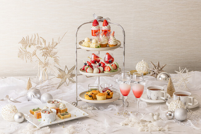 【川越プリンスホテル】クリスマスを心待ちにする街の高揚感をアフタヌーンティーで表現 白銀の世界にきらめく彩り「フェスティブアフタヌーンティーセット」を販売