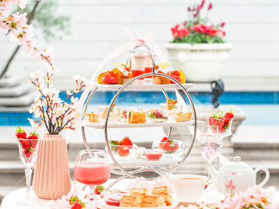 毎年恒例のストロベリーアフタヌーンティーを桜でアレンジ「Strawberry × Sakura Afternoon Tea ～春の訪れ～」販売開始