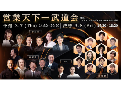 今年の営業No.1を決めるリアルイベント「第二回 営業天下一武道会」の出場者・受け手・審査員が決定！一般...