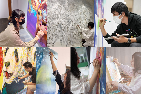プレスリリース「★アートで未来へバトンを渡す！★改装中の大丸梅田店14階レストランフロアで「7名のライブペインティング！」２月6日（金）から。」のイメージ画像