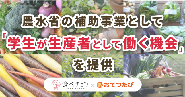 食べチョク、農林水産省とともに「農業の魅力発信コンソーシアム」を設立。学生が生産者として働く機会を提供。