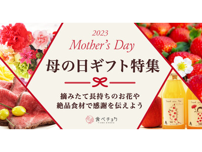 食べチョクが「母の日ギフト特集」を開設。産直だから長持ちなお花や朝採れいちごなどの絶品食材でお母さんに「ありがとう」を。