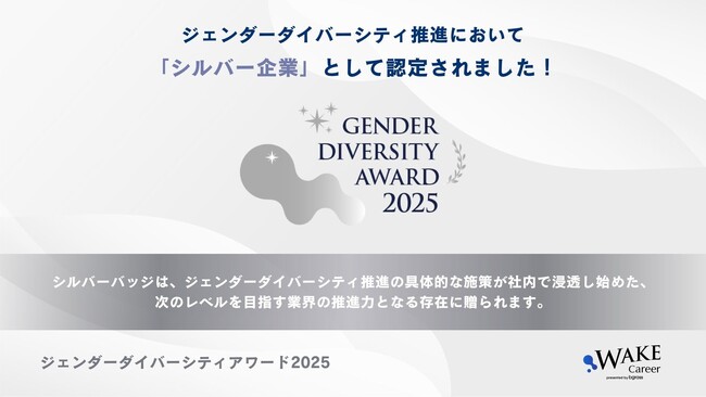 プレスリリース「エーピーコミュニケーションズ、ジェンダーダイバーシティAWARD 2025 「シルバー企業」に認定」のイメージ画像