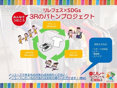 【リレフェス2026×SDGs】3R（スリーアール）のバトンプロジェクトを実施！使わなくなったシューズやウェアを次の未来へつなごう！