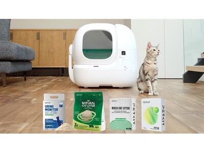 世界で500万人が愛用するペット家電ブランド PETKIT（ペットキット）が、自動猫トレイをより便利に使用するための、目的別に選べる猫砂4種を2月24日に発売します。