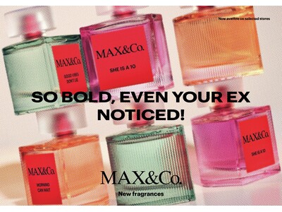 イタリア発「MAX&Co.」フレグランス、日本初上陸　3種のオードパルファムが登場