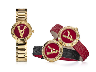ヴェルサーチェ（VERSACE）から、アイコニックな「V」モチーフをあしらった『ヴィルトゥス ミニ デュオ ウォッチ』が3月1日(月)に発売。