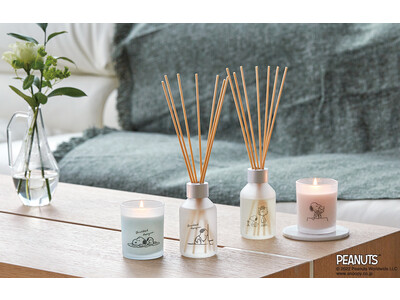 【PEANUTS】スヌーピーデザインのリードディフューザーとアロマキャンドルでくつろぎ空間に