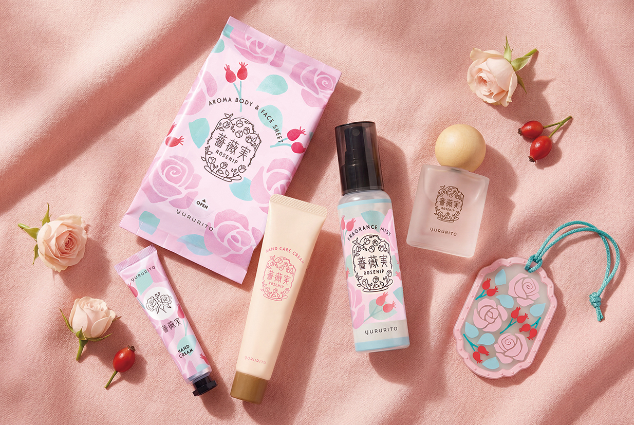 心ときめく甘酸っぱいバラの実と花が香るリフレッシュシートとハンドケアギフト新発売