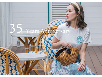 「Viaggio Blu(ビアッジョブルー)」ブランド創立35周年記念アイテムを発売。刺繍Tシャツが限定...