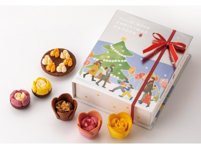 クリスマス限定！可愛すぎるスイーツ「TOKYOチューリップローズ」が、6つのお花のパーティーボックス新発売