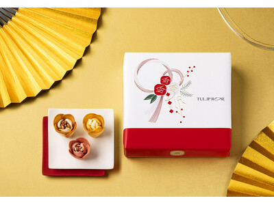 【お年賀ギフト】花のようなスイーツで新年のお祝い。「TOKYOチューリップローズ」から、年末年始限定『迎春ボックス』誕生