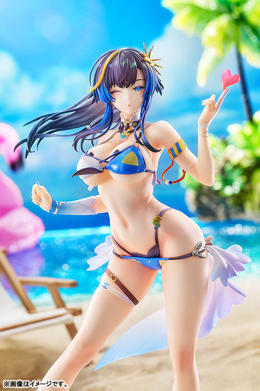 人気スマホゲーム『スノウブレイク：禁域降臨』より「カーシア」が、夏雰囲気の着せ替え「倦姿のひと波」でフィギュアとなって登場。