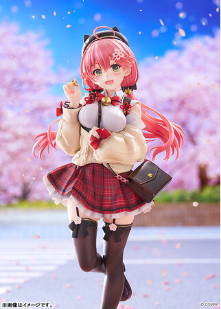 『ホロライブ』より、「さくらみこ」が私服姿のスタチューフィギュアで登場。あみあみにて予約受付中。