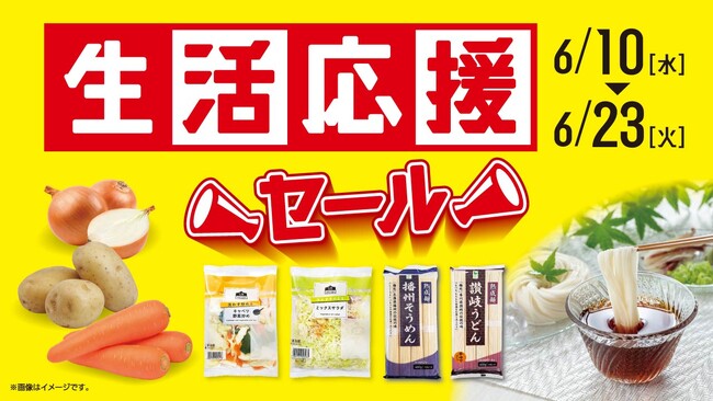 【ローソンストア100】6月の生活応援セールを開催　初夏に需要が高まる麺類や調味料などがお買い得 2026年6月10日(水)より2週間開催