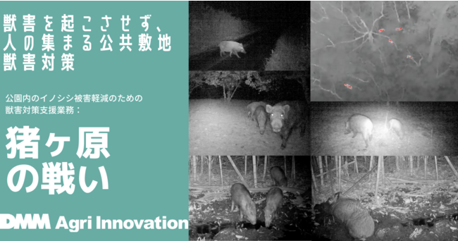 デジタルテクノロジーを活用し、広島県立びんご公園へのイノシシの侵入を軽減することに成功