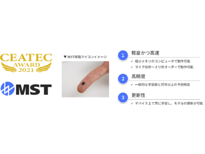 エイシング、独自エッジAIの『MST （メモリー・セービング・ツリー） 』が CEATEC AWARD 2021 部門賞グランプリ受賞