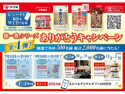 発売30周年を記念した「徳一番(R)シリーズありがとうキャンペーン」第3弾を開始！