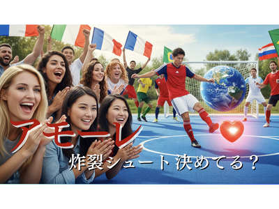世界にアモーレが炸裂するシュートを決めろ！　世界を自由に、気軽に感じる運動体験。アモーレフットサルクラブデビュー！