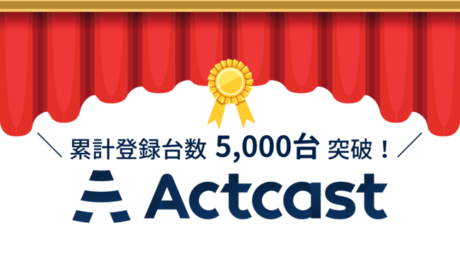 Idein()񋟂GbWAIvbgtH[ActcastA݌vo^䐔5,000˔j