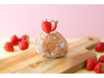 ふわじゅわ食感の生ドーナツ専門店『PIECE OF BAKE』から春限定の「いちご生ドーナツ」が発売！