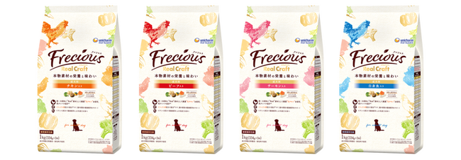 ユニ・チャーム、プレミアムペットフード『Frecious』より本物素材の栄養と味わいで愛犬が喜ぶ『Frecious Real Craft』を新発売