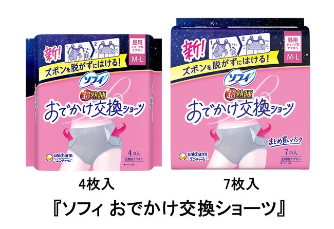 ズボンを脱がずに交換できる『ソフィおでかけ交換ショーツ』新発売