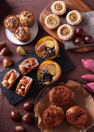 【地産地消パン】埼玉県産黒舞茸と秋野菜のフォカッチャなど新登場　「あおやまベーカリー」の秋限定 新作パン　栗・さつまいも・イチジク・洋ナシ…秋の恵みを味わう全8種を販売