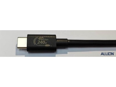 LUXSHARE-ICT社製ケーブル、USB4(TM) 40 Gbpsおよび240W（EPR）認証をアリオンで取得