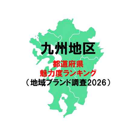 九州の魅力度ランキング2026　ー　宮崎県が大幅アップ。長崎県が福岡県に肉薄！（地域ブランド調査2026より）