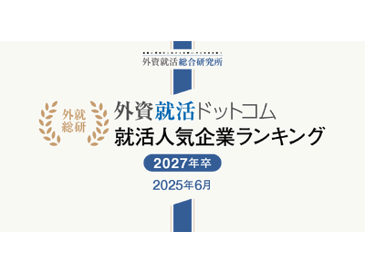 外資就活総合研究所、外資就活ドットコム利用学生対象の「2027年卒 就活人気企業ランキング(2025年6月)」を発表