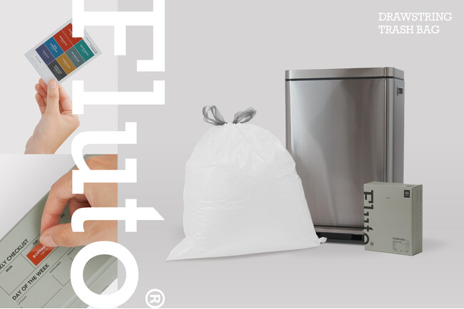 プレスリリース「今日は何ゴミ？出し忘れをゼロに！分別カレンダー付きのFluto紐付きゴミ袋」のイメージ画像