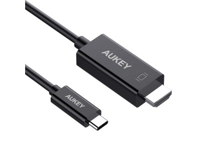 AUKEY 4K対応の1.8m USB C to HDMI ケーブルCB-C54が新発売！USB-Cケーブルこれ1本で映像出力を解決♪