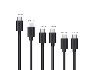 AUKEY 【6本セット】高耐久・高品質で高速データ転送対応のMicro USB ケーブルCB-D17が20%オフ、コストパフォーマンス最高♪