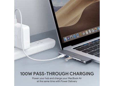 MacBook Pro向けの100W給電対応の7-in-1 USB Type C マルチハブ「AUKEY CB-C76」が50%オフ！