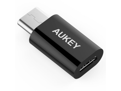 AUKEY 小型で持ち運びに便利なUSB C Micro USB 変換 アダプタ (マイクロ USB→USB-C変換アダプタ )CB-A2が45％オフ、OTG機能対応♪