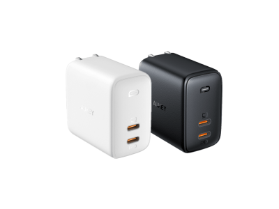 AUKEY Omniaオム二アデュオ GaN素材を採用したUSB-C 2ポート充電器PA-B4ホワイトも登場!