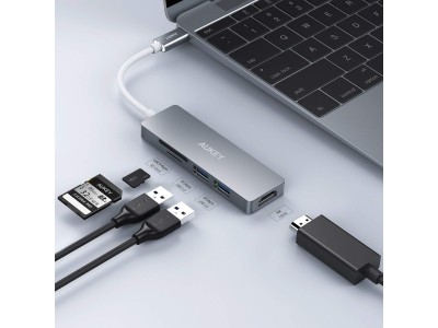 4K HDMIポート搭載の5-in-1 USB C ハブ「AUKEY CB-C72」の半額セールを開催♪