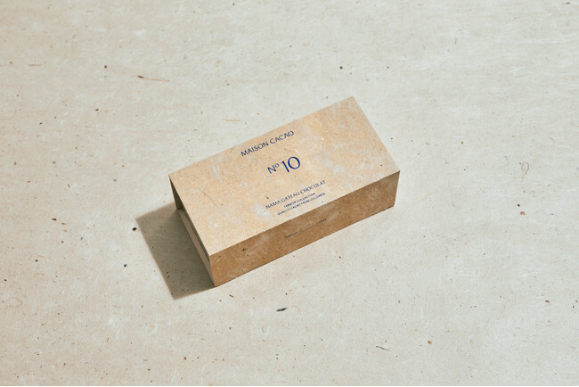 【テロワール】を楽しむ月替りの「生ガトーショコラ」。No.10は名尾手すき和紙の美しい箱と共に。10月1日より限定登場。