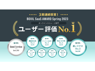 Fileforce(R)「BOXIL SaaS AWARD Spring 2023」オンラインストレージ部門で「Good Service」と、口コミ評価の８項目で３期連続No.１を受賞