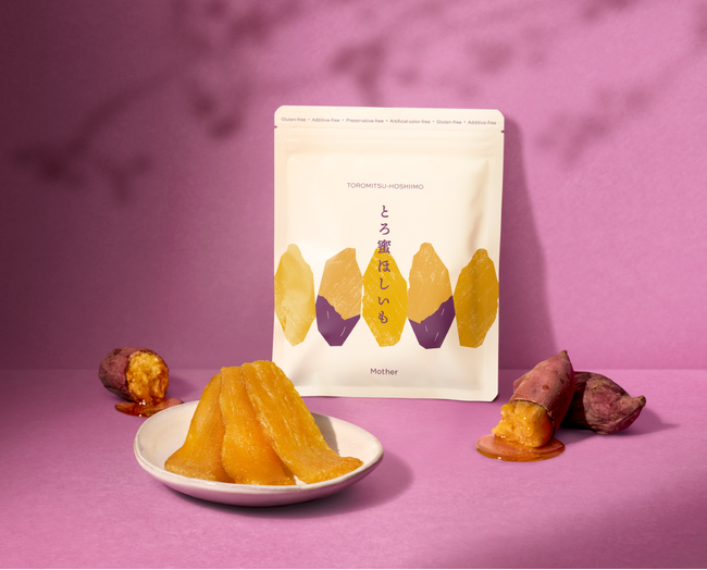 子どももママも笑顔になる「罪悪感ゼロ」のご褒美。しっとりとろける極上食感、Mother「とろ蜜ほしいも」11月26日(水)より販売開始