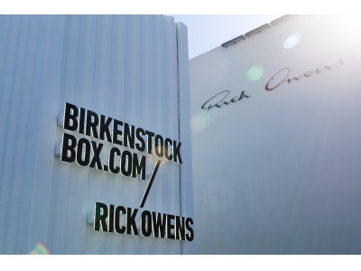 ビルケンシュトックの可動式リテールスペース「BIRKENSTOCK BOX X RICK OWENS」がLAに登場