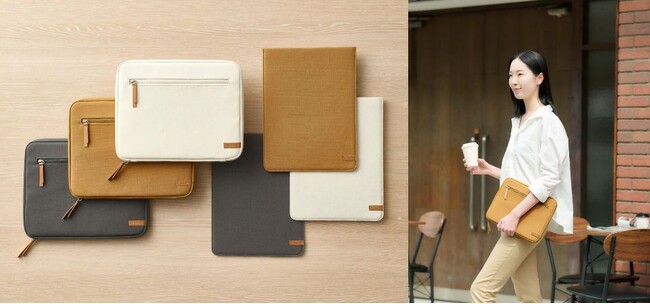 シンプルなデザインで心地よく使える! 耐久性とスタイリッシュさを兼ね備えたタブレット汎用インナーケース 2タイプを新発売