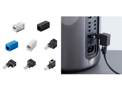 LANケーブル延長時の信号劣化を軽減！上下左右にきれいに配線