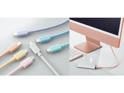 淡色カラーで機能は最高峰！最新規格「USB4」対応のケーブル、iMacに