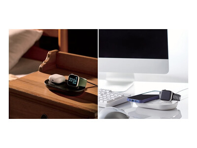 Apple Watchを卓上時計に！iPhoneやAirPodsと、Apple Watchを同時に充電できるワイヤレス充電器を新発売