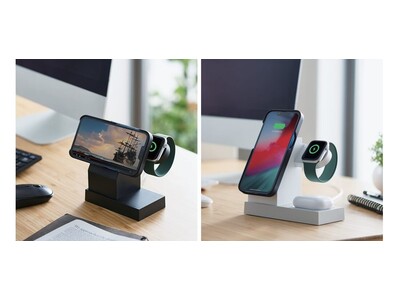 マグネット固定でかんたん充電！iPhone＋Apple WatchとAirPodsが充電できるワイヤレス充電器など 2タイプを新発売