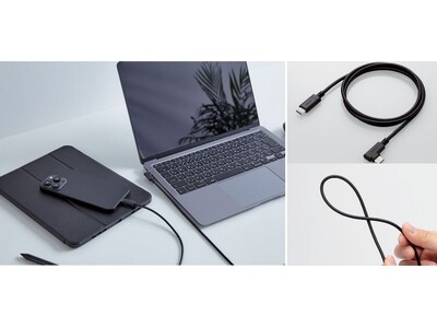 ケーブルを持ち運ぶ機会が多い方に。L字コネクターを採用したやわらかなケーブルで配線のしやすさに特化したUSB Power Delivery対応のUSB-Cケーブルを新発売